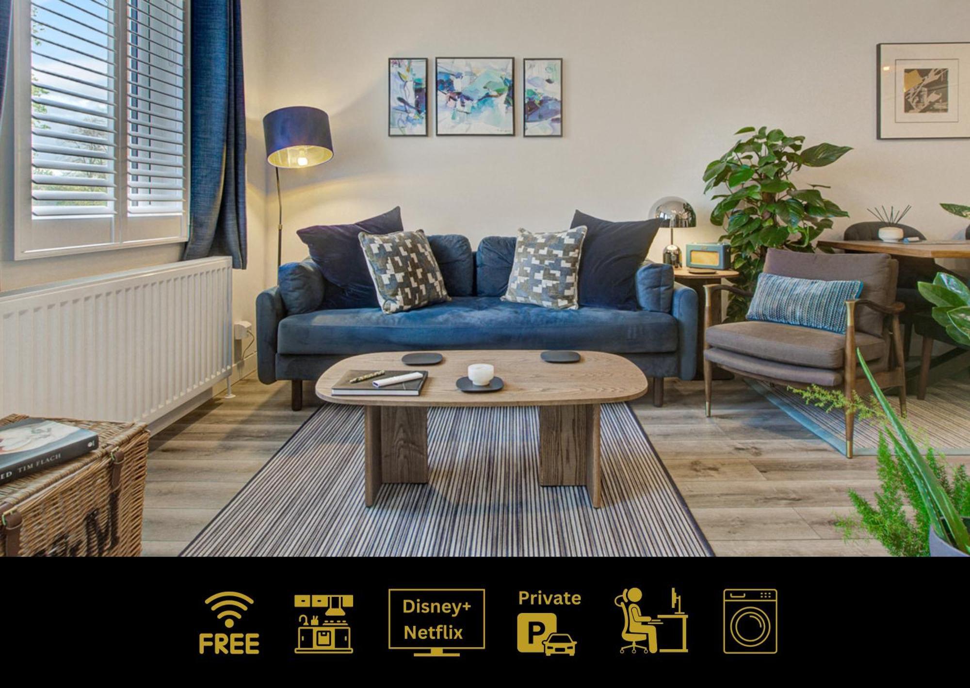 Stylish, Business Traveller Friendly Apartment, With Free Parking And Netflix ฟาร์นโบโรห์ ภายนอก รูปภาพ